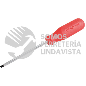 9602R DESTORNILLADOR CON MANGO ROJO, PUNTA PLANA BARRA REDONDA 3/16" X 4" URREA