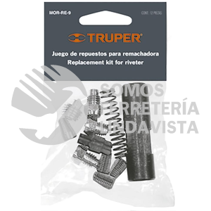 17973 MOR-RE-9 KIT DE REFACCIONES Y MORDAZAS PARA REMACHADORA RE-9 TRUPER
