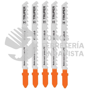 18126 ST-101-D BLISTER CON 5 SEGUETAS 6 DPP ZANCO "T" CORTE RECTO MADERA TRUPER
