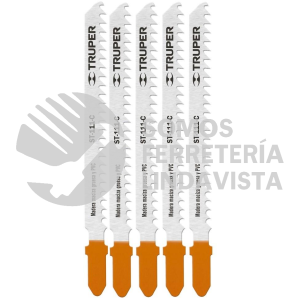 18127 ST-111-C BLISTER CON 5 SEGUETAS 8 DPP ZANCO "T" CORTE RECTO MADERA TRUPER