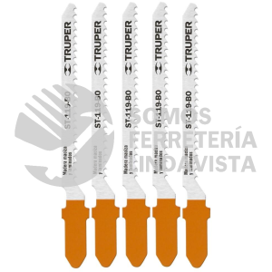 18131 ST-119-BO BLISTER CON 5 SEGUETAS 12 DPP ZANCO "T" CORTE CURVO MADERA TRUPER