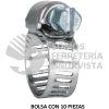 44255 AB-03 BOLSA CON 10 ABRAZADERAS MINI REFORZADAS #3 1/4" - 5/8" FIERO