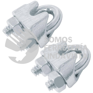 44082 NUDO-1/8 BLISTER CON 2 NUDOS (PERROS) DE HIERRO PARA CABLE DE 1/8" FIERO