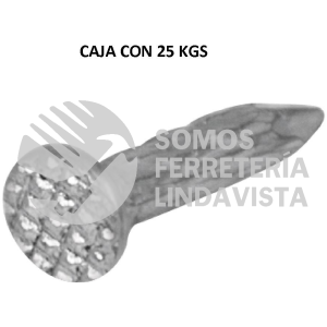 44829 CLCG-3/4G KILO DE CLAVO PARA CONCRETO 3/4" GALVANIZADO CAJA DE 25 KG FIERO