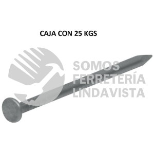 44150 CLE-1-1/4 KILO DE CLAVO ESTANDAR 1-1/4" CON CABEZA EN CAJA DE 25 KG FIERO