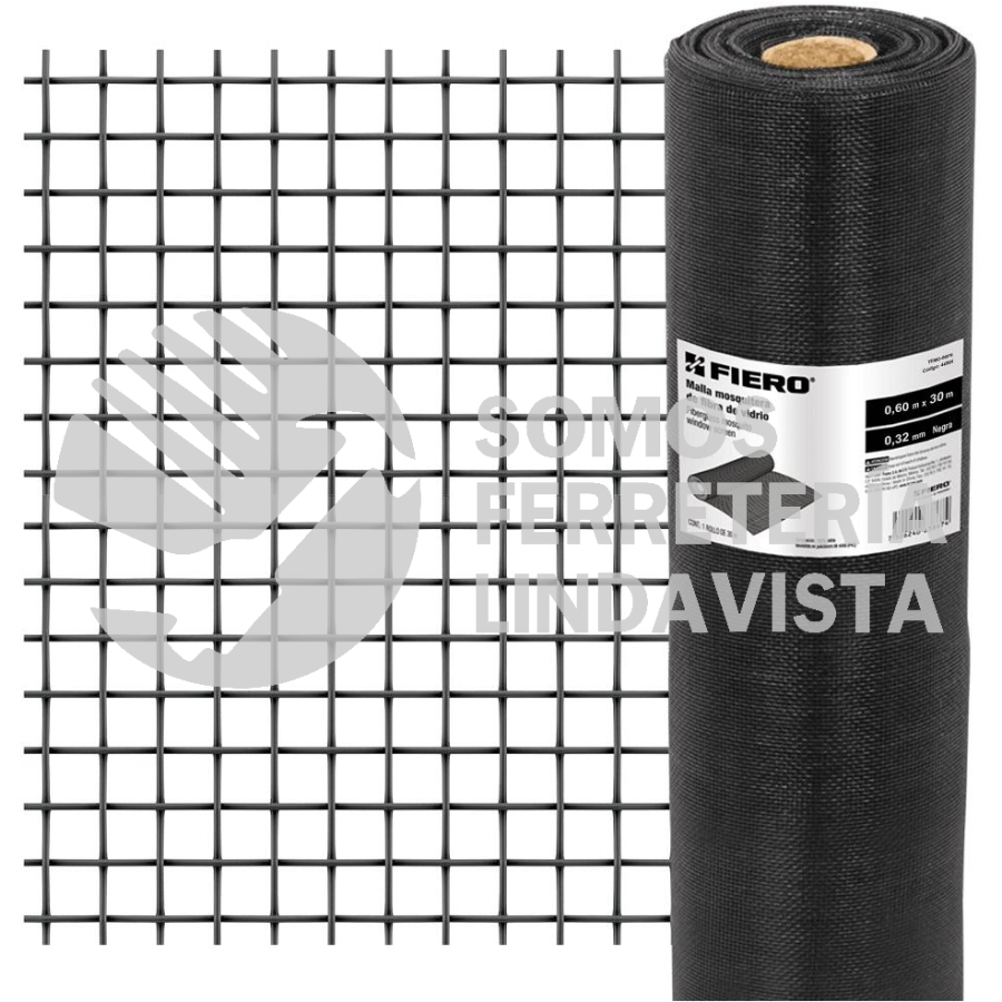 44984 TEMO-06FN ROLLO DE 30 M X 0.6 M MALLA MOSQUITERA FIBRA DE VIDRIO ...