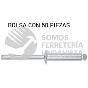 44535 R-610B BOLSA CON 50 REMACHES 3/16" X 5/8" DE ALUMINIO ALA 3/8" FIERO