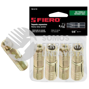 44363 TAE-5/16 BOLSA CON 4 TAQUETES EXPANSIVOS DE 5/16" SIN TORNILLO FIERO