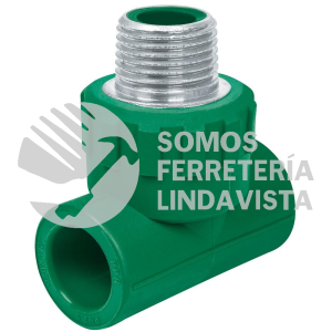 49838 CV-711 TEE MACHO DE PPR 1/2" CON INSERTO METALICO FOSET