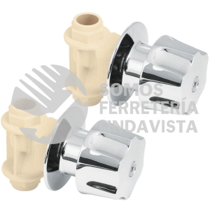 45046 CPVC-052 CAJA CON 2 LLAVES DE EMPOTRAR DE CPVC PARA REGADERA FOSET