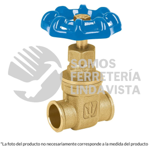 49026 COSO-1-1/4 VALVULA DE COMPUERTA DE LATON SOLDABLE DE 1 1/4" FOSET