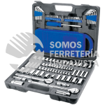 JDA-110 JUEGO DE DADOS Y ACCESORIOS AUTOCLE DE 110 PIEZAS MIKELS