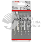 T101AO SEGUETA PARA SIERRA CALADORA 1 5-15MM 18DPP PAQUETE CON 5 PIEZAS (2608667304-720) BOSCH
