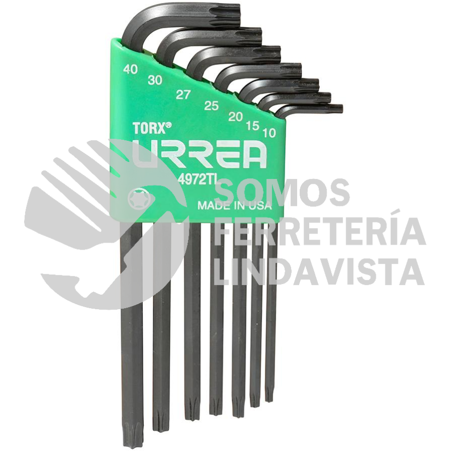 4972TL JUEGO DE 7 LLAVES HEXAGONALES TIPO "L", TORX, LARGAS URREA