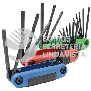 49824 JUEGO DE 24 LLAVES HEXAGONALES COMBINADAS TIPO NAVAJA URREA