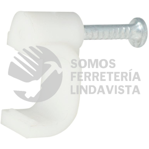 GRAD10 GRAPA PARA CABLE DUPLEX 10 MM, COLOR BLANCO, 20 PIEZAS SURTEK