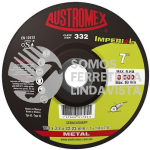 332 DISCO CON CENTRO DEPRIMIDO PARA CORTE DE METAL IMPERIAL TIPO 42 GRANO 24 (7"X1/8"X7/8") AUSTROMEX