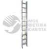 EE20 ESCALERA DE EXTENSION TIPO 3 DE ALUMINIO CON 20 PELDAÑOS SURTEK