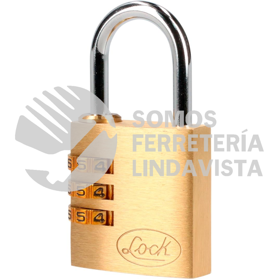 11CA CANDADO DE COMBINACION PROGRAMABLE PARA MALETA, LATON, 30 MM LOCK