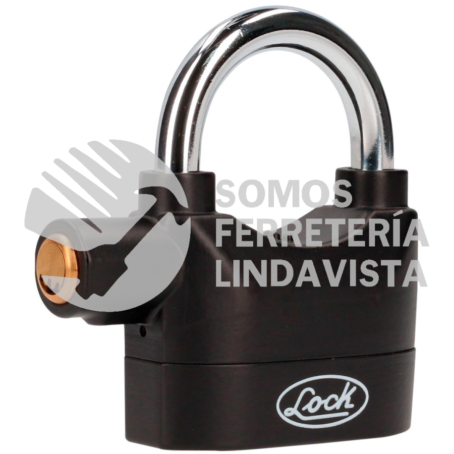 CASO70 CANDADO CON ALARMA SONORA 70 MM, LLAVE DE PUNTOS LOCK