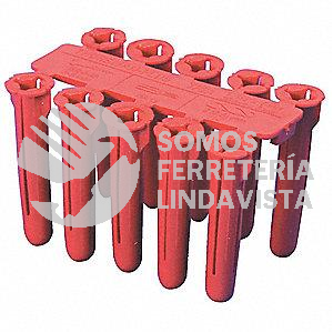 1103-03100 TAQUETE ROJO DE PLASTICO DE 1/4" 100 PIEZAS THORSMAN