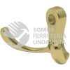 12PE GANCHO PERCHERO DOBLE, LATON BRILLANTE LOCK