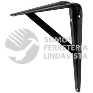 137824 MENSULA CON SOPORTE COLOR NEGRO 10 X 16" SURTEK