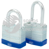 16CA JUEGO DE 2 CANDADOS LAMINADOS 40 MM, LLAVE ESTANDAR LOCK