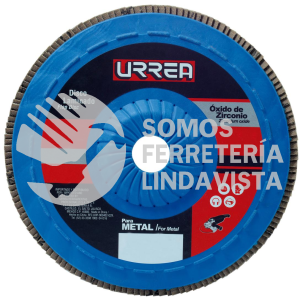 FD712P DISCO LAMINADO TIPO 27 GRANO 120 CON RESPALDO PLASTICO, 7" URREA
