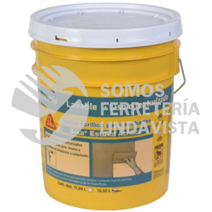 408372 SIKA ESTUKA ACRILICO F BLANCO CUBETA 27 5 KG SIKA CONSTRUCCION