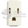 E2023 CONTACTO TOMA DE CORRIENTE POLARIZADA Y ATERRIZADA 15A 127/250V MODUS MARFIL BTICINO