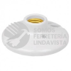 SOCKET PORTALAMPARA DE PORCELANA REDONDO 4-1/2" COLOR BLANCO E26 CASQUILLO DE LATON NACIONAL
