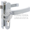13CL CERRADURA EURO PARA PUERTA DE ALUMINIO FUNCION DOBLE, GRIS, LLAVE ESTANDAR LOCK