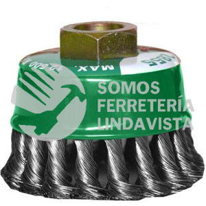 2855 CEPILLO TIPO COPA DE ALAMBRE TRENZADO CHIP-CUT (3"X0 014X5/8"-11) TENAZIT