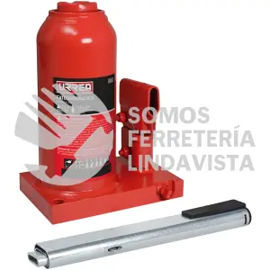 2412 GATO HIDRAULICO DE BOTELLA CON PALANCA TELESCOPICA DE TRES PIEZAS GALVANIZADA, 12 TON URREA