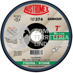 374 DISCO CON CENTRO DEPRIMIDO PARA CORTE DE PIEDRA EASY-CUT TIPO 42 GRANO 24 (7"X1/8"X7/8") AUSTROMEX