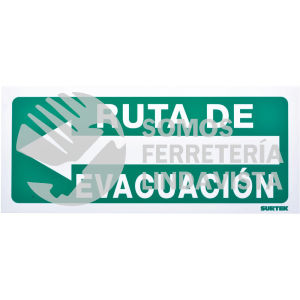 SES5 SEÑAL "RUTA DE EVACUACION" IZQUIERDA SURTEK