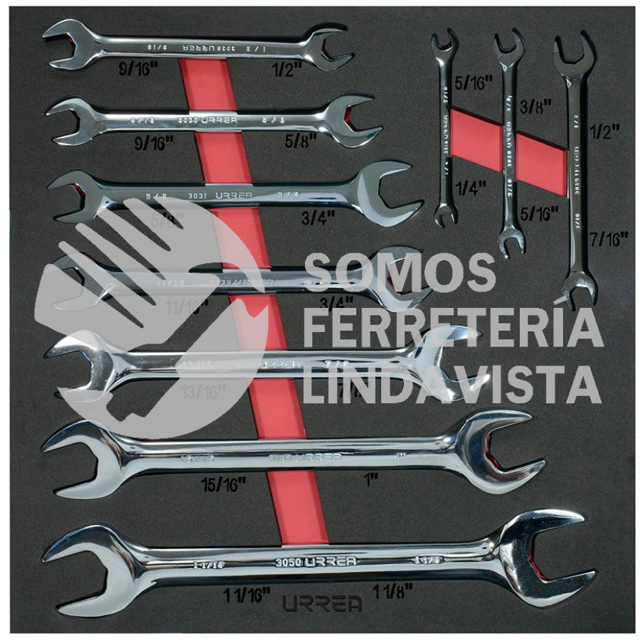 CH215 JUEGO DE 10 LLAVES ESPAÑOLAS EN PULGADAS URREA