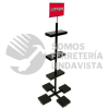 DB1401E EXHIBIDOR DE PISO PARA GATOS BOTELLA 73.5 X 73.5 X 175 CM URREA
