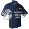 CAMC102L CAMISA DE MANGA CORTA PARA CABALLERO, COLOR AZUL TALLA L SURTEK