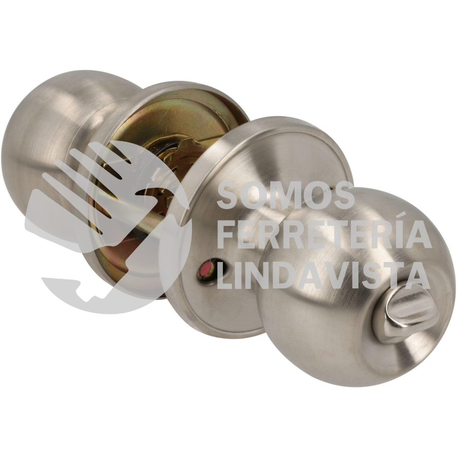 10CB COMBO DE POMO BOLA FUNCION DOBLE, ACERO INOXIDABLE, LLAVE ESTANDAR, BLISTER LOCK