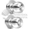 12PO POMO TUBULAR BOLA FUNCION ENTRADA, ACERO INOXIDABLE, LLAVE ESTANDAR, BLISTER LOCK