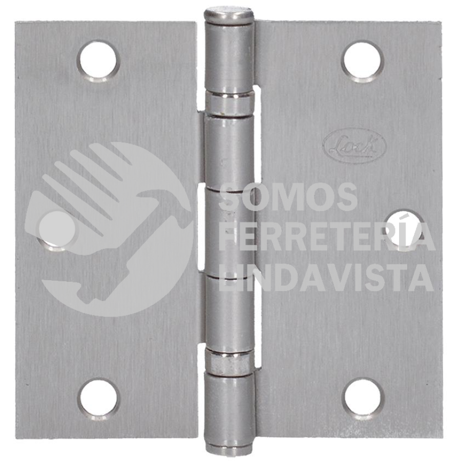 32BL BISAGRA CUADRADA ARQUITECTONICA CON BALERO NIQUEL SATINADO 3.5" X 3.5" LOCK