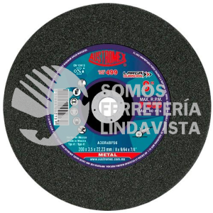 499 DISCO PARA CORTE DE METAL LARGA DURACION TIPO 41 GRANO 30 (8"X9/64"X7/8") AUSTROMEX