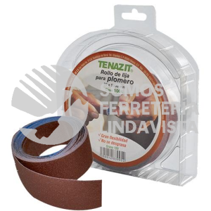 1004 ROLLO DE LIJA PARA PLOMERIA GRANO 120 (1-1/2"X197") TENAZIT