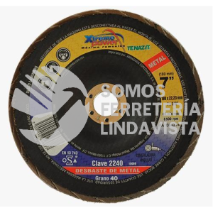 2240 DISCO LAMINADO XTREME POWER PARA METAL GRANO 40 7"X7/8" TENAZIT