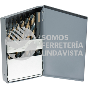 H5115 JUEGO DE 15 BROCAS PREMIUM DE ACERO DE ALTA VELOCIDAD ZANCO 3 PLANOS URREA