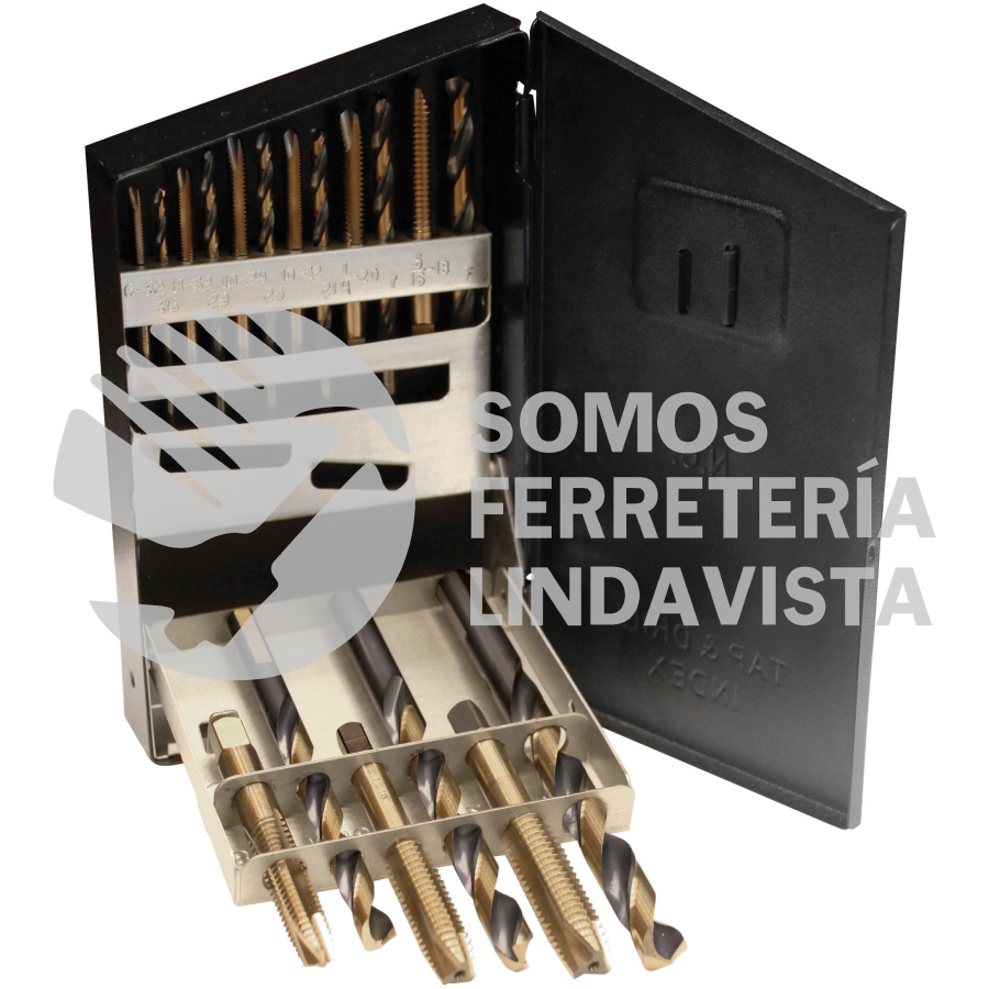 H5118MC JUEGO DE 18 BROCAS PREMIUM Y MACHUELOS DE ACERO DE ALTA VELOCIDAD URREA