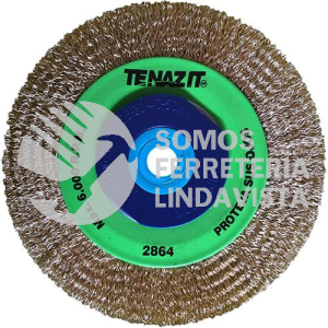 2864 CEPILLO CIRCULAR DE ALAMBRE ONDULADO LATONADO CHIP-CUT (6"X0 012"XME) TENAZIT