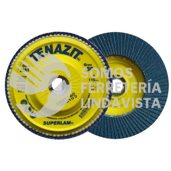 2981 DISCO LAMINADO SUPERLAM GRANO 60 (4-1/2"X5/8"-11) TENAZIT
